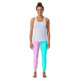 High Waist Double Color Split Sport Legging